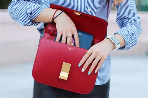 celine classic box red outfit|Celine pursebop box bag.